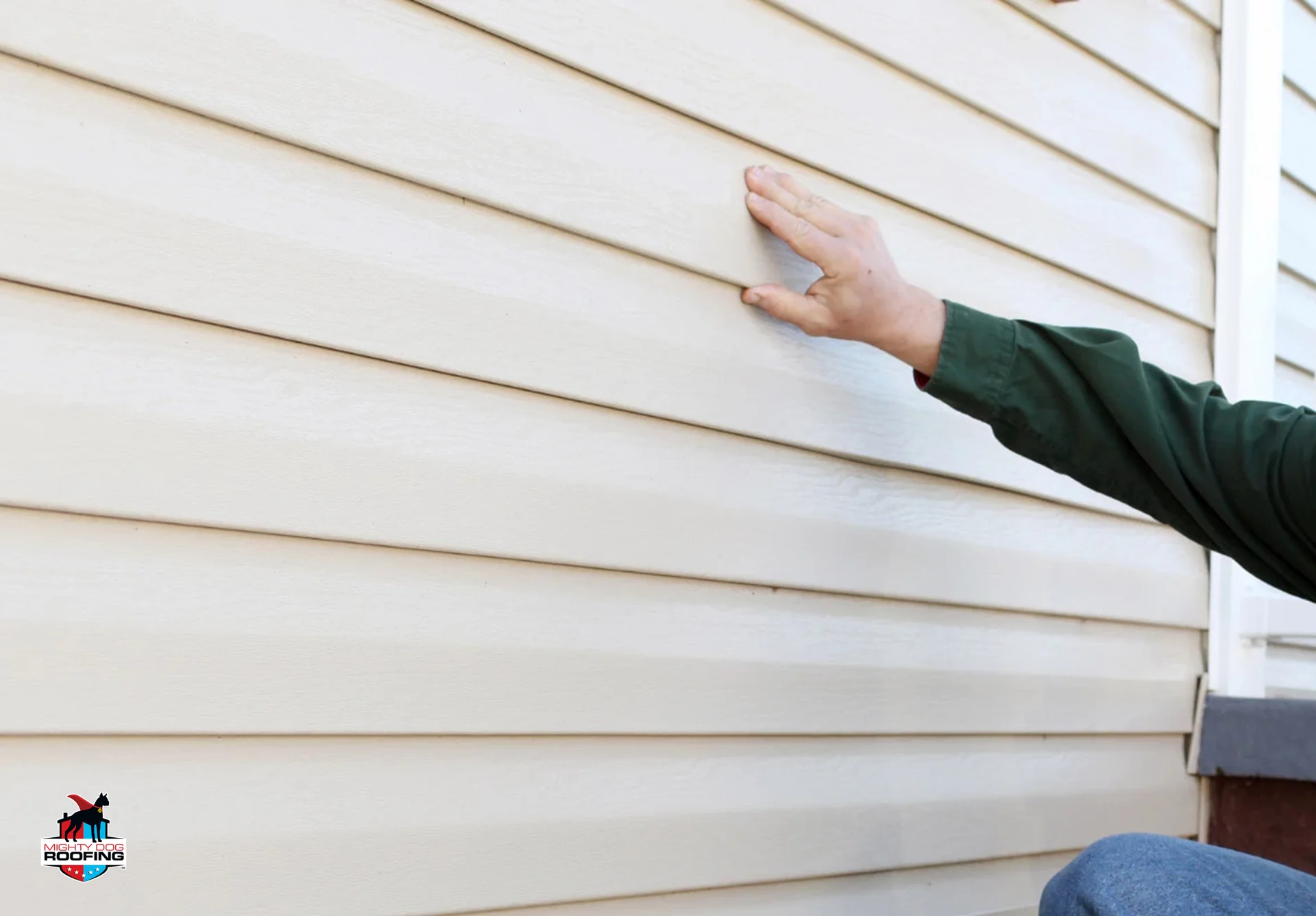 Siding installation on a house exterior